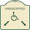 Signmission Handicapped Parking W/ Double Arrows Heavy-Gauge Aluminum Sign, 18" x 18", TG-1818-23915 A-DES-TG-1818-23915 - alternate 1